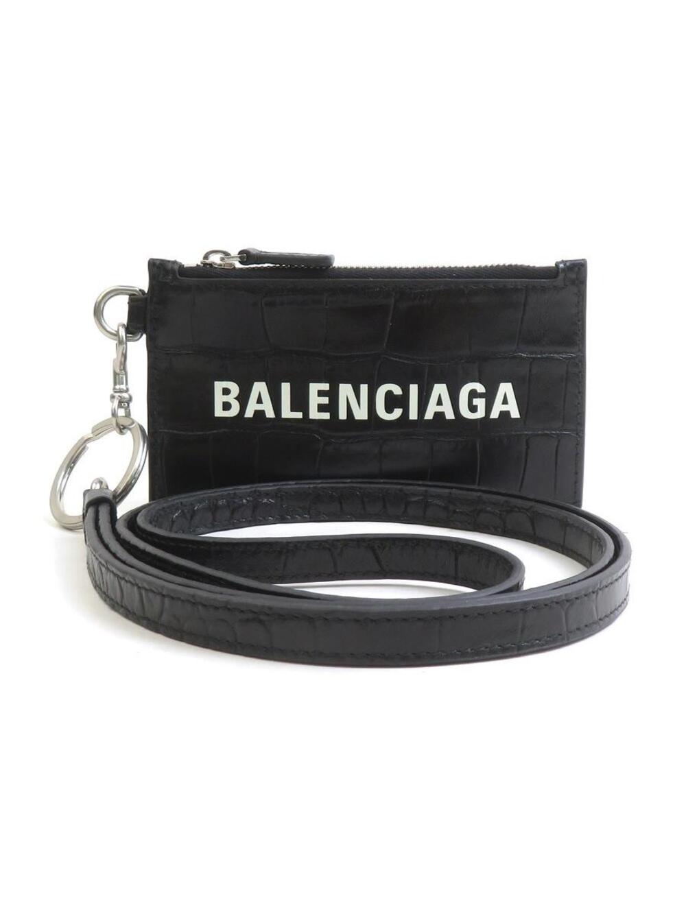 Auth Balenciaga Coin Purse Case Neck #371791B21B